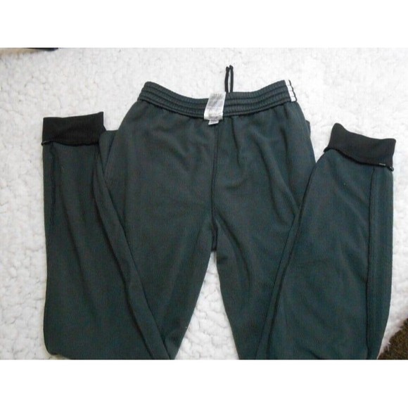 Adidas Youth Large (14-16) gray with white strips jogger sweatpants with pockets - Picture 4 of 8